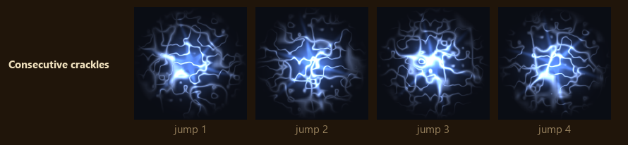 Four consecutive crackles
