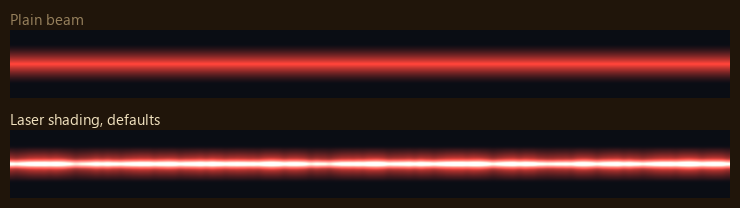 Plain and shaded beam