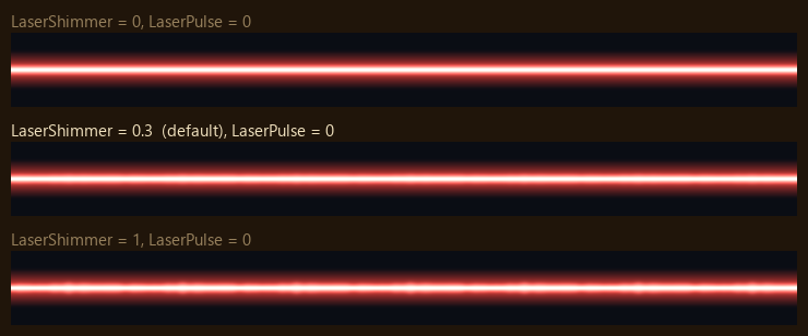 LaserShimmer, with pulses off